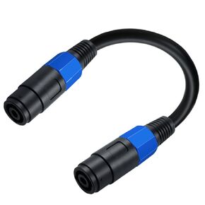 Speaker Cable, Speakon Female to Female Audio Adapter Cable Cord & Gender Changer for DJ/PA Speaker Cord with Twist Lock 20cm/8 inch