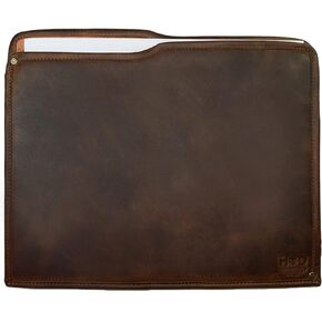 Hide & Drink, Rustic Manila Folder Document Holder, Office and Work Essentials, Professional Case, Full Grain Leather, Handmade, Bourbon Brown