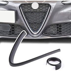 LLKUANG Carbon Fiber Style Front Grille Decoration Frame For Alfa Romeo Giulia 2017-2020 (NOT FIT Quadrifoglio!!!)
