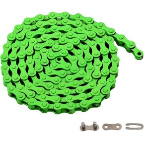 Single-Speed Bicycle Chain, 1-Speed Bike Chain, Multicolour, 1/2 x 1/8 Inch, 116 Links (116L, Green, 1) in Kuwait