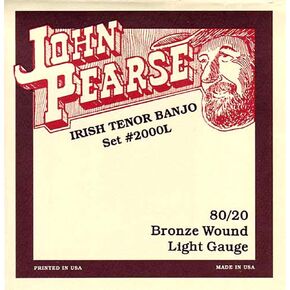 John Pearse Strings® 2000L For Irish Tenor Banjo - 80/20 Bronze wound - Light Gauge