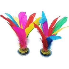6pcs China Kick Shuttlecock Fitness Entertainment Footbal Foot Kick Fancy Goose Feather Shuttlecock for Physical Exercise