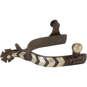 Weaver Leather Men's Show Spur with German Silver Chevron Trim, 1.25
