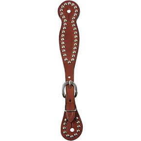 Weaver Leather Women's Bridle Leather Spur Straps with Spots, Chestnut