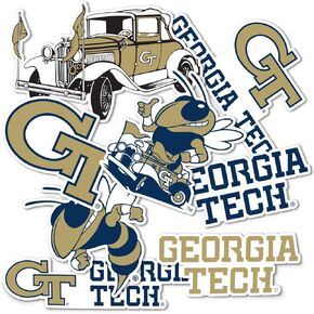 Georgia Tech Sticker Yellow Jackets GT Institute of Technology Stickers Vinyl Decals Laptop Water Bottle Car Scrapbook T2 (Type 2)
