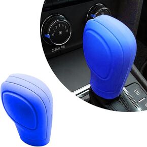 Pack-2 Car Shift Knob Protective Cover, Silicone Tightly Wrapped Anti-Slip and Dust-Proof Decoration, Side Opening Design Gear Lever Cover, Universal for Automatic Transmission Cars (Black)