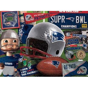 YouTheFan NFL Wooden Retro Series Puzzle, 17.75 x 13.25 Inches, 333 Pieces