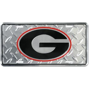 University of Georgia Diamond License Plate Tin Sign 6 x 12in