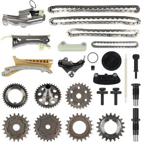 9-0398S Engine Timing Chain Kit w/Chain Tensioner Guide Rail Sprocket fit for Ford Explorer Sport Sport Trac Ranger Mustang 97-11; Mercury Mountaineer 98-10;Mazda B4000 01-09;4.0L TKC8011