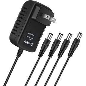 AC/DC Adapter Compatible with Lemax Lighted Accessory 4.5V # 74706 Christmas Village Houses Playground Display 4 Output Jack 34988A Spooky Town Collection 64518 4.5 Volts 4.5VDC Power Supply