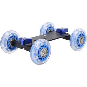 Camera Dolly Skater, Portable Camera Table Dolly Slider with 10kg Load Capacity Mini Desktop Roller Track Slider for DSLRs Video Camcorders