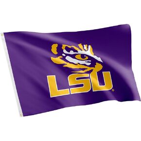 Desert Cactus LSU Flag Tigers Geaux Louisiana State University Flags Banners 100% Polyester Indoor Outdoor 3x5 Flag (Style 3)