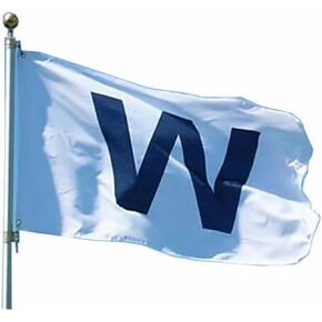 3x5 Ft Chicago Wrigley Field W Win Polyester Flag with Brass Grommets