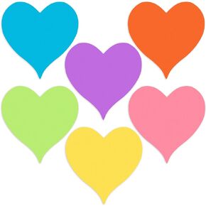 120 Pieces Heart Cutouts Paper Hearts 2 inches Heart Shape Cut Outs Heart Shapes Colorful Cutouts Valentine's Day Cutouts for Love and Peace School Craft Projects (2 inches)