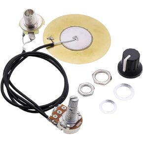ASCENDAS 50MM Guitar Pickup Piezo Transducer Prewired Amplifier With 6.35MM Output Jack for Acoustic Guitar Ukulele Cigar Box Guitar