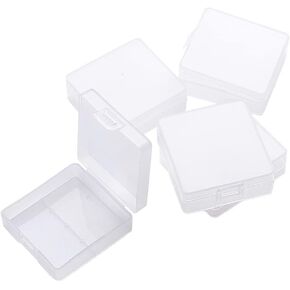 Heyiarbeit 9V Battery Organizer Box PP Battery Storage Case Battery Holder Storage for Carrying Battery Transparent 5Pcs
