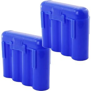 2 Blue AA AAA Battery Battery Plastic Storage CASE Holder Box USA Ship