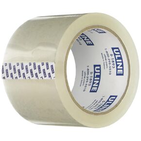 Uline Packing Tape, 3" x 55 Yd, 2.6 mil Crystal Clear Tape By (S-1893-4) Pack of 4