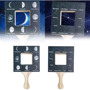 Yanmucy Nature Guide Finder Frame Wooden Double Sided Nature Viewfinder Outdoor Identification Guide Tool Leaf Cloud Viewer (Small Animals)