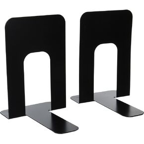 School Smart 32379 Jumbo Non Skid Book Ends - 6 inch x 9 inch - Set of 2 - Black