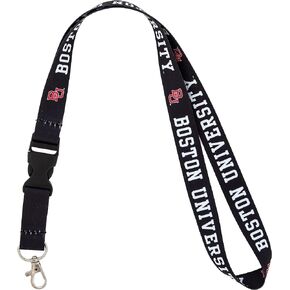 Desert Cactus Boston University Car Keys ID Badge Holder Lanyard Keychain Detachable Breakaway Snap Buckle (Black)