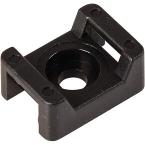 GTSE 100 Pack Of White/Clear Screw Mounts, Zip Ties Up To 0.2" Wide, Saddle Type Zip Tie Anchors