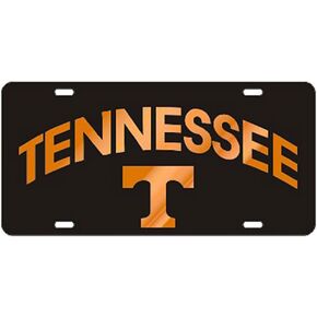 Craftique Tennessee Volunteers Black TN/T Laser Cut License Plate