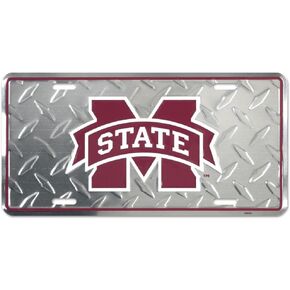 Mississippi State Diamond License Plate Tin Sign 6 x 12in