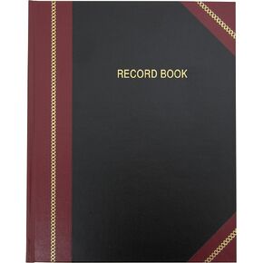 BookFactory Record Book Professional Record and Account Notebook College Ruled Notebook - 96 Ruled Pages (8" x 10") Section Sewn Hardbound (RA-096-SRS-A-LKMST15)