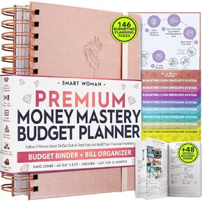 Budget Planner & Bill Organizer - A 12 Monthly Planner Journey to Financial Freedom, Undated Budget Book, Budget Organizer and Budget Planner with Cash Envelopes
