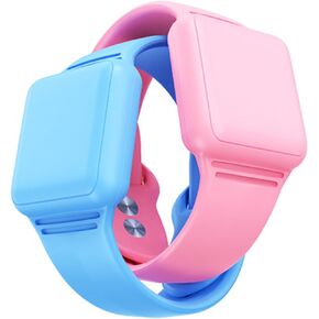 AIRSPO 2 Pack AirTag Bracelet for Kids, Waterproof Air Tag Wristband Soft Silicone Apple AirTag Watch Band Full Coverage Anti-Lost Airtags Holder for Toddler Child