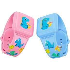 AIRSPO 2 Pack AirTag Bracelet for Kids, Waterproof Air Tag Wristband Soft Silicone Apple AirTag Watch Band Full Coverage Anti-Lost Airtags Holder for Toddler Child