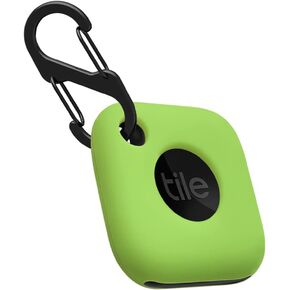 Geiomoo Silicone Case for Tile Mate 2022 Tracker, Soft Flexible Scratch Resistant Cover with Carabiner (Black)