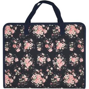 قماش مطبوع عليه زهور مقاس A4 مقاس 13 جيبًا، مجلد ملفات قابل للتوسيع، منظم مستندات الأكورديون مع مقبض محمول in Kuwait