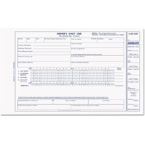 Rediform S5031NCL Driver's Daily Log 5 3/8 x 8 3/4 Carbonless Duplicate 31 Sets/Book