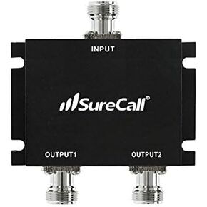 SureCall 2-Way Splitter Ultra-Wideband UWB 600-2700 MHz High Performance with N-Female Connectors, Black