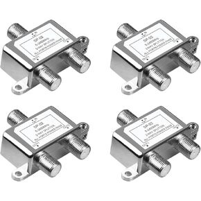 4 Pack NEWCARE Digital 2-Way Coaxial Cable Splitter 5-2400MHz, RG6 Compatible, Work with Satellite/Cable TV and Internet, CATV Antenna System.(COAXIAL Cable NOT Included)