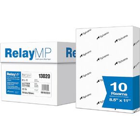 Relay MP, Multipurpose Copy Paper, 20lb, 8.5 x 11, 92 Bright - 1 Ream / 500 Sheets (013080R),White