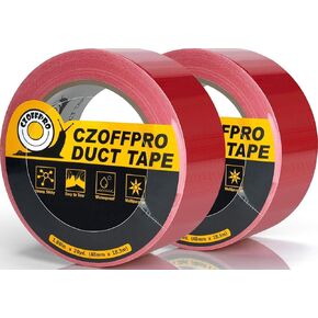Duct Tape Heavy Duty - Ultra Strong Black Colored Duct Tape with Waterproof Backing, Easy to Tear by Hand, 1.88 in x 20 Yard, Black