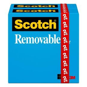 Scotch Removable Tape, 3/4 in x 1,296 in, 2 Boxes/Pack, Post-it Technology (811-2PK)