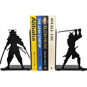 Decorative Metal bookends for Shelves Samurai Bookends, Non Skid Book Ends, Book Stopper for Home/Office Decor, Book Ends Fantasy Bookends 7 X 5.51 X 4 Inch/Piece