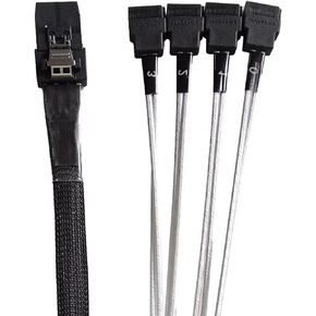 Mini SAS 36Pin (SFF-8087) Male to 4 SATA 7Pin Female Cable Compatible CBL-0137L-02 for Adaptec RAID 5405 5805 2405 51245 5164 52445 5405Z 5445 5445Z 5805Z 31205 31605 3405 3805 1405