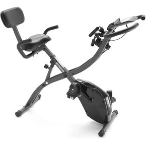 Echelon Flex Express Folding Exercise Bike: Magnetic, Foldable, Upright/Recumbent, Multi-Level Resistance, Arm Resistance Band, and LCD Display