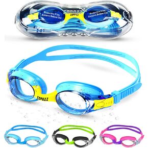 COPOZZ Kids Swimming Goggles, Toddler Swim Goggles No Leaking Anti Fog for Boys Girls(Age 3-12)