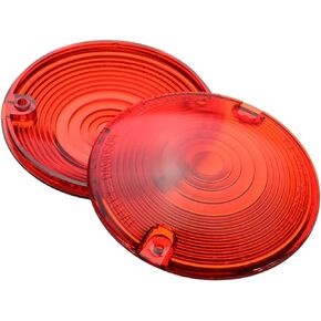 ZYTC Amber Harley Turn Signal Lens Lenses Covers 3 1/4" for Harley Touring Flat Electra Glide Road King Pack of 2