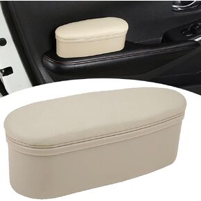 Pack-1 Car Armrest Support Left Elbow Pad, Retractable Storage Armrest Pad, Universal Car Left Arm Elbow Support, Adjustable Car Armrest Pad Auto Door Storage Box, for Most Cars (Black)