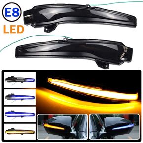 N/A8 Sequential Amber LED Side Mirror Marker Turn Signal Light Lamp For Mercedes Benz C/S/E/V Class W205 W222 W213 W447 X253 (Blue+Yellow)