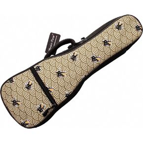 MUSIC FIRST Canvas Vintage Style "Fortune Cats (Maneki Neko)" Ukulele case ukulele bag ukulele gig bag (23~24 inch Concert, Fortune Cats)