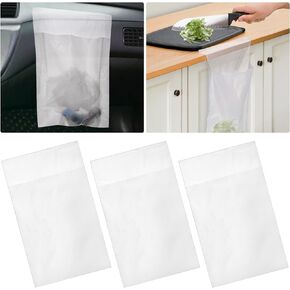 Hedume 200 PCS Car Garbage Bag, Easy Stick-On Disposable Auto Trash Bag, Car Vomit Bag, Waterproof Leakproof Large Capacity Portable Convenient, Suitable for Car, Kitchen, Travel, Camping, Office