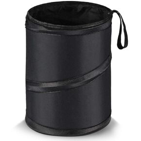 Car Trash Can Bag Car Garbage Holder Container Traveling Portable Garbage Bin Collapsible Pop-up Water Proof Bag Waste Rubbish Bucket, Black (3 Pieces)